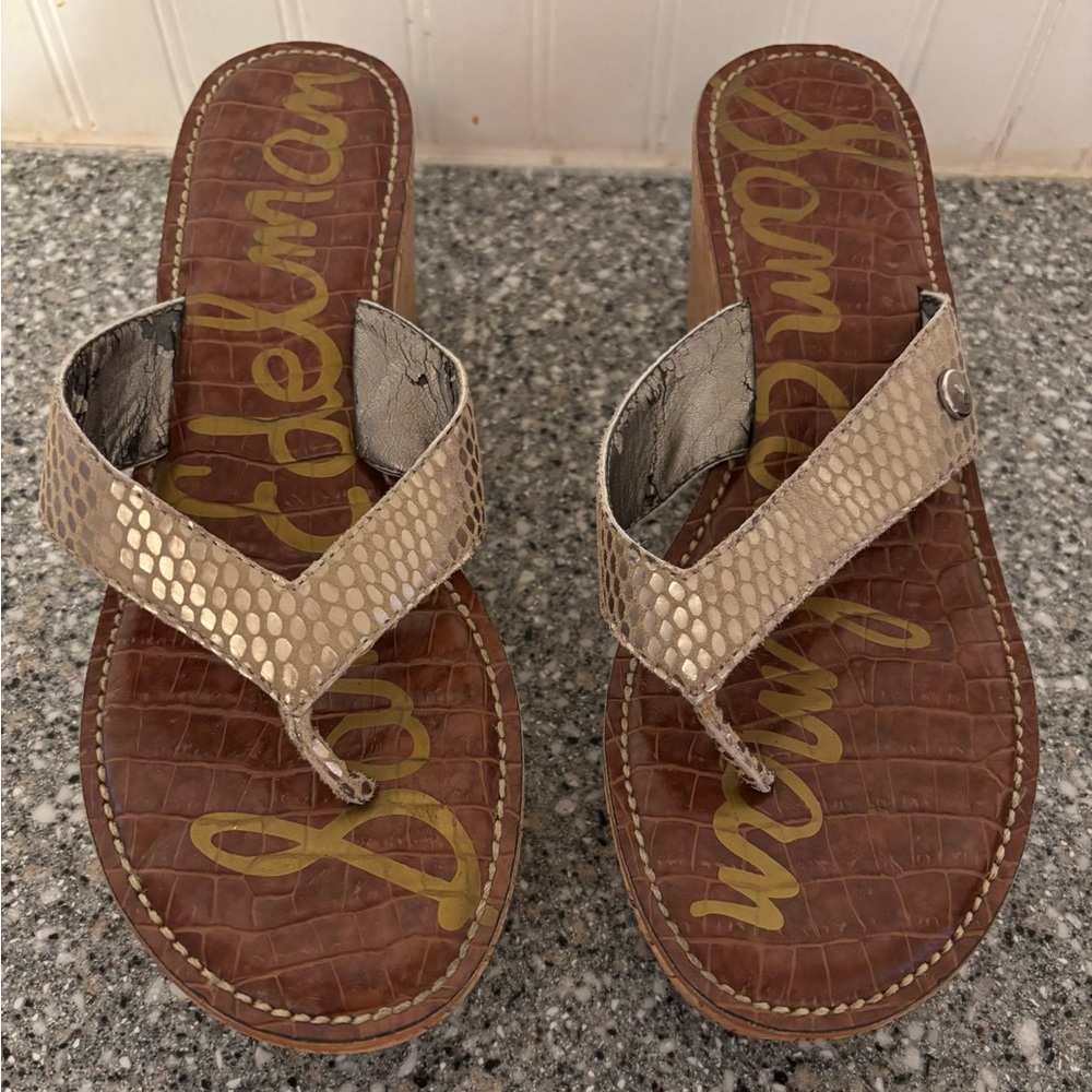 Sam Edelman Romy Wedge Sandals, Size 10M